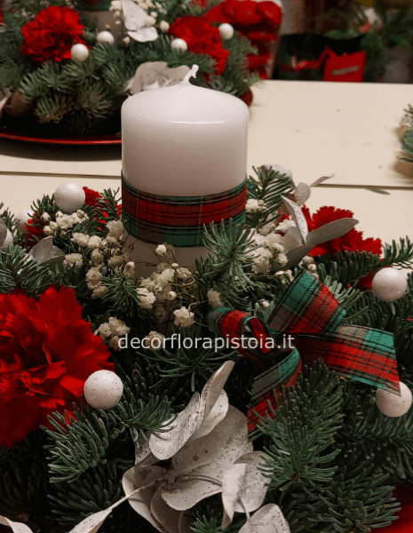 Centrotavola natalizio tendenza argento