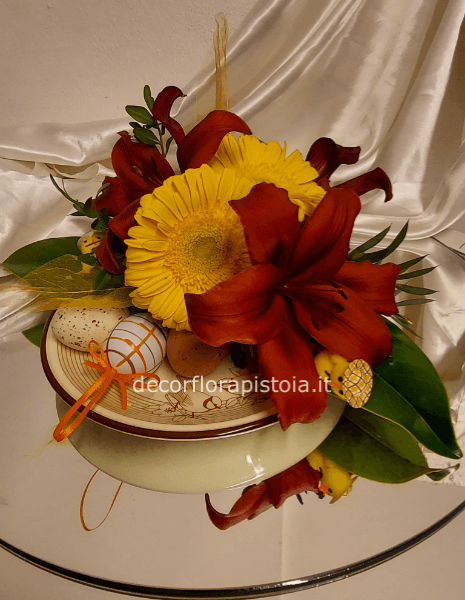 Centro tavola piato pulcini