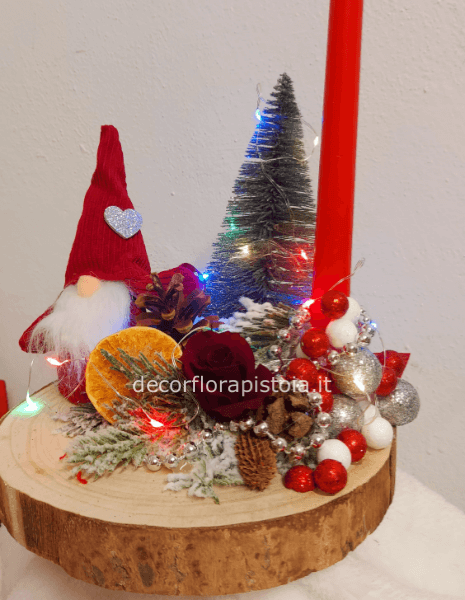 Centrotavola con lucine 