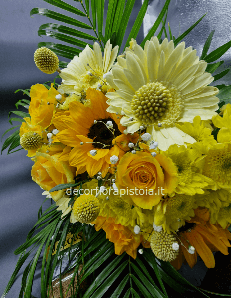 Bouquet tutto giallo senza mimosa