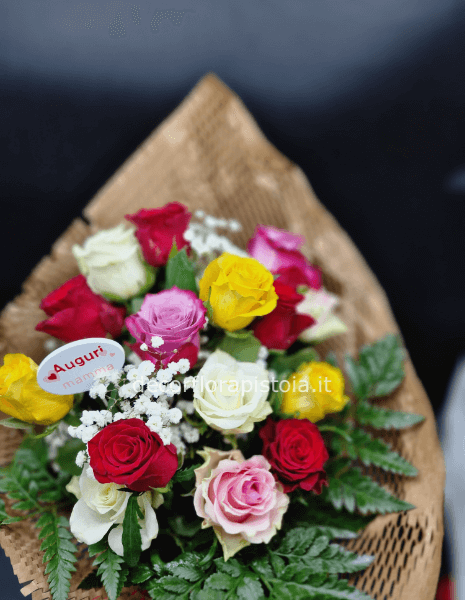 Bouquet roselline miste per la mamma