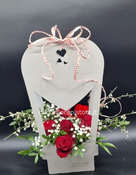 mongolfiera con 5 roselline