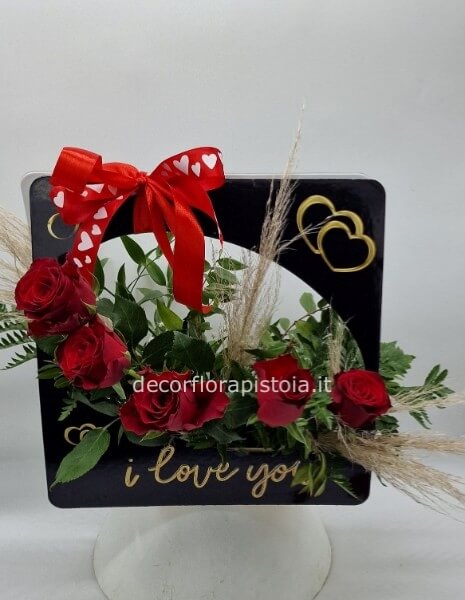 y love you con 5 roselline